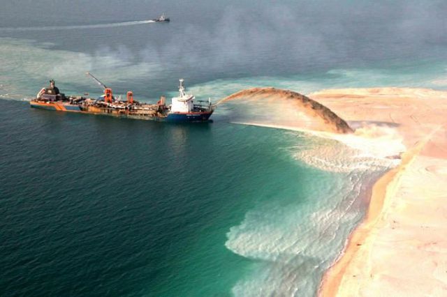 MANTAB,, Foto Foto cara menghasilkan pulau buatan manusia