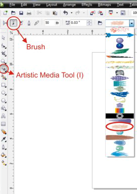 Menggambar Dengan Brush Menggunakan Artistic Media Tool Kaskus