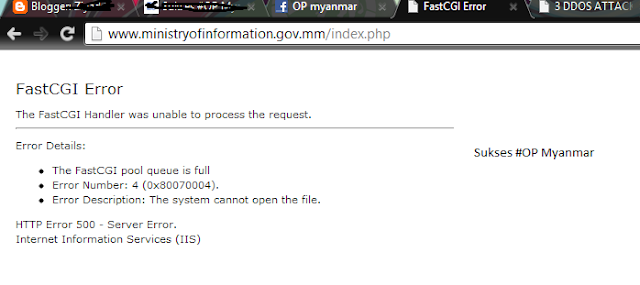 &#91;HEBAT IFC&#93; #OP Myanmar Men&quot;DDoS&quot; Situs Ministry of Information