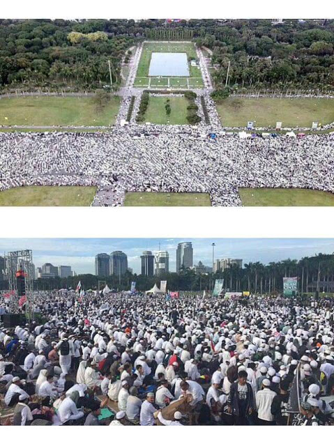 Inilah Foto Udara Reuni 212 di Monas 