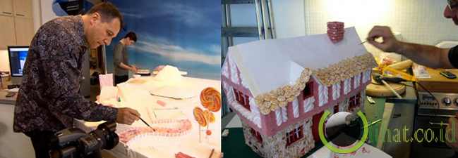 10 Pemandangan Indah yang Dibuat dari Kue