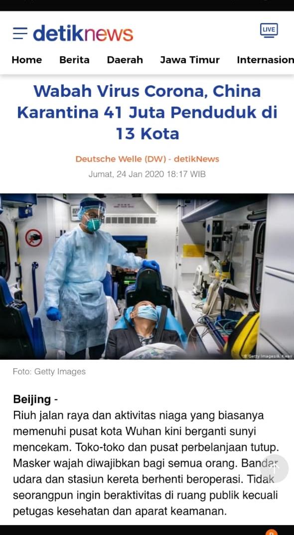 Muslim Uighur Dipenjara Rezim, Sekarang Jutaan Warga nya Dikarantina Virus Corona