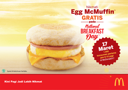 Hari Sarapan Pagi Nasional (National Breakfast Day) 17 Maret