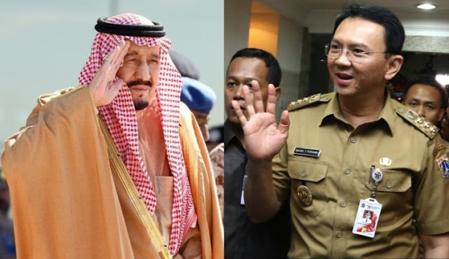 Raja Salman Tersenyum Bahagia Ketika Menyalami Ahok