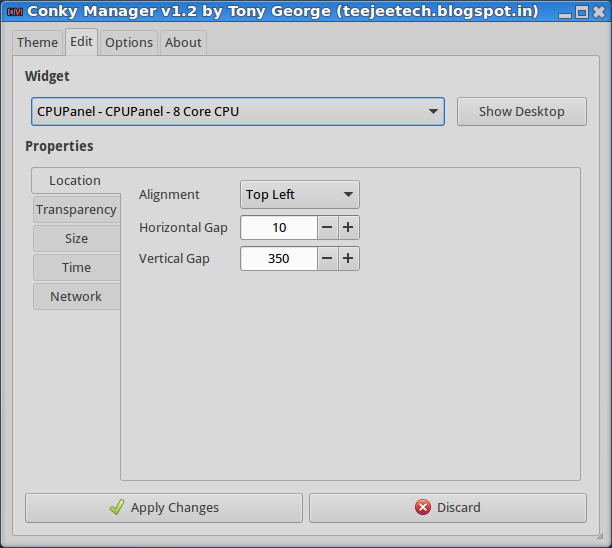 Conky Manager &amp; Conky Theme Pack