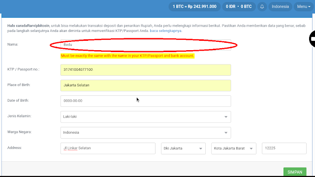 Tutorial Mendaftar Indodax