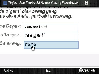 Trik mengganti nama FB (baru 2011)