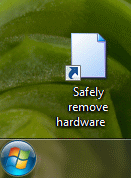 Membuat Shortcut Safely Remove Hardware di Desktop