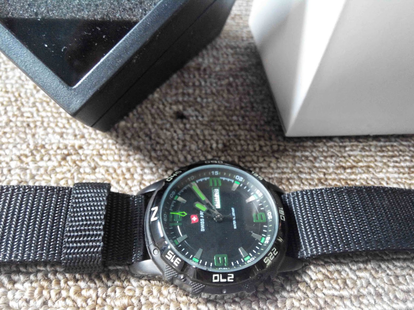 ♥ ♥ ♥ Jam Tangan Army Swiss Ori Murmercrot 1049-3GC Green ♥ ♥ ♥
