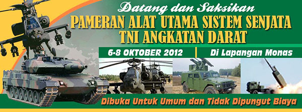 TNI AD Akan Gelar Pameran ALUTSISTA Di Monas pd 6 oktober (Gratis)