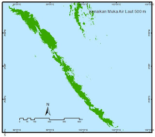 Beginilah Peta Pulau-Pulau Indonesia kalau Air Laut Naik Ratusan Meter