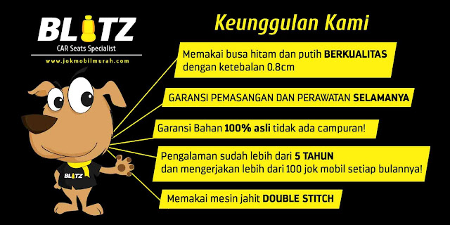 **BLITZ** Menerima pemasangan jok kulit + FREE KARPET DASAR + STIR. BS PSANG DRMH!