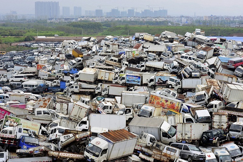 Inilah Tempat Pembuangan Kendaraan Di China Pasti Bikin Agam Tercengang