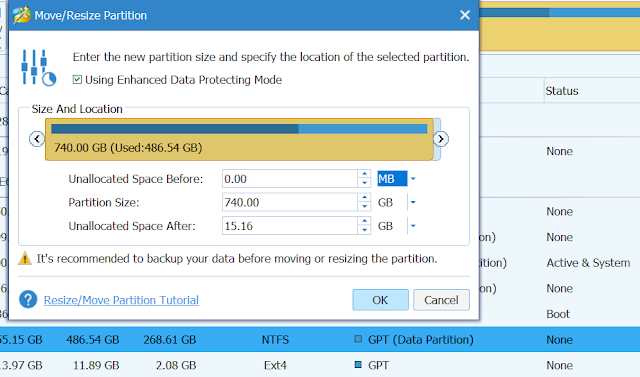 Menambah Ukuran Partisi Sistem Ubuntu setelah Diinstall ke Harddisk. 