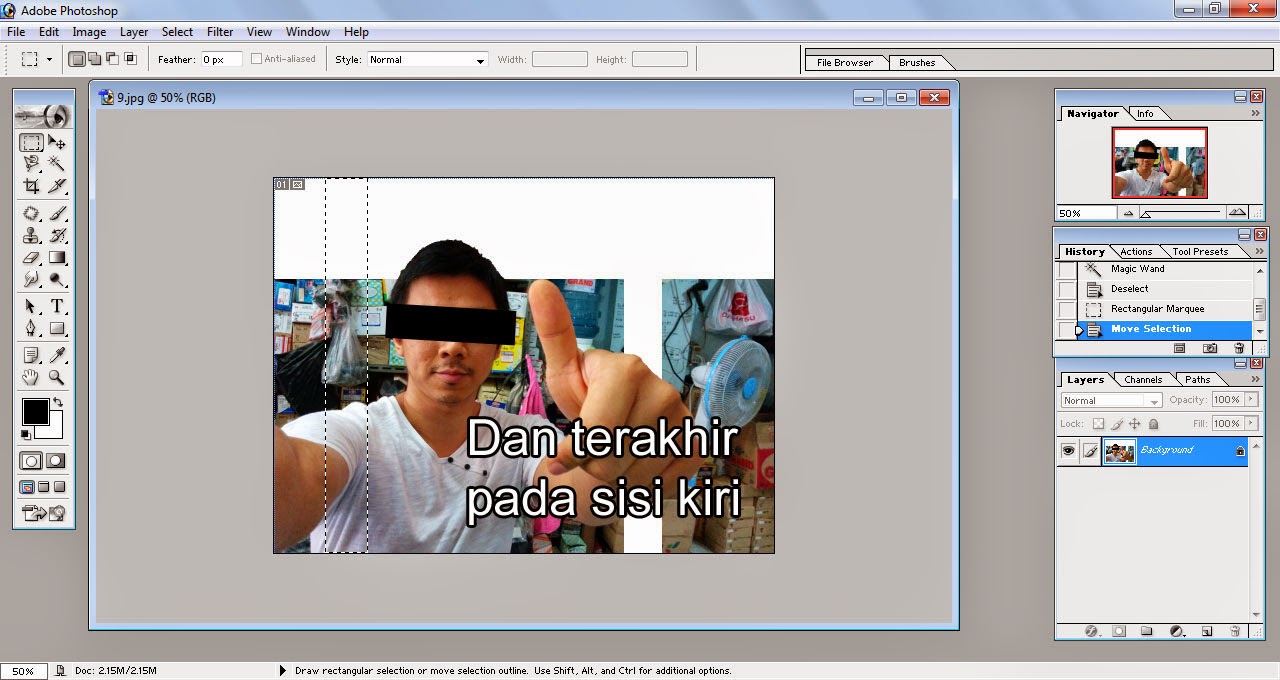 MEMBUAT FOTO 3D PADA FOTO BIASA. &#91;MASTER PHOTOSHOP JANGAN MASUP&#93;
