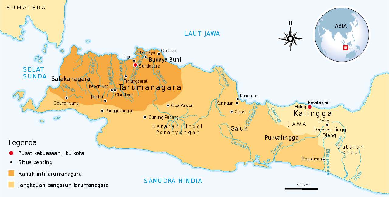 Sumber Sejarah, Politik, Ekonomi, Dan Peninggalan Kerajaan Tarumanegara Lengkap