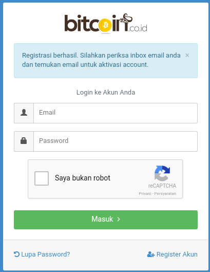 Tutorial Mendaftar Indodax