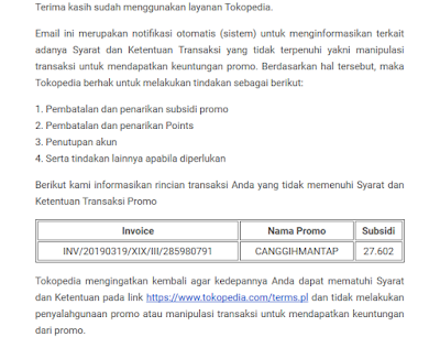 Sanksi Tokopedia Poin N No.3 Kurang Proporsional Dan Adil 