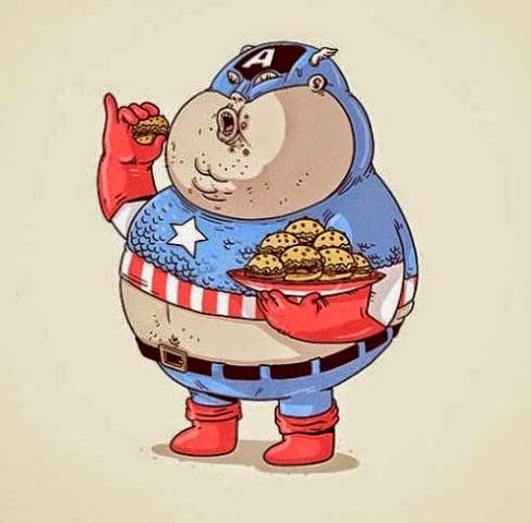 Ketika Karakter Kartun dan Super Hero Kelebihan Berat Badan