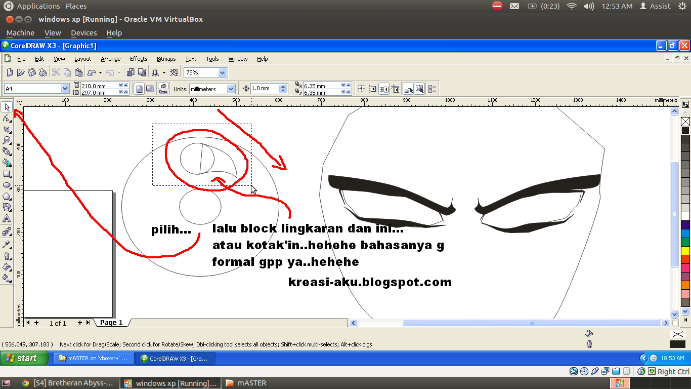 Ane Ajarin Ni,Membuat Uchiha Madara Dengan Corel Draw X3.&#91;TUTORIAL COMPLETE++&#93; :D