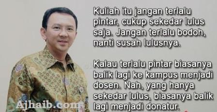 Keren! Berikut Kompilasi Kata-Kata Inspirasi Ahok yang Ceplas-Ceplos