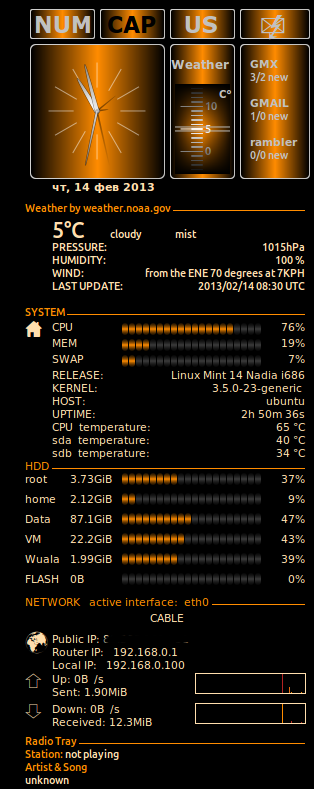 Conky Manager &amp; Conky Theme Pack