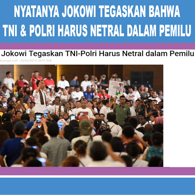 Jokowi Tegaskan TNI-Polri Harus Netral dalam Pemilu