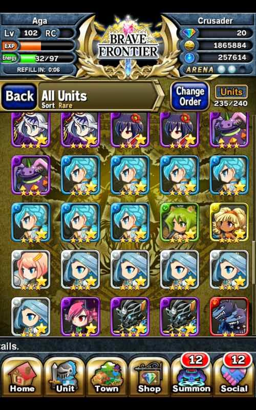 Jual ID brave frontier gems 100+ Unit bb spam crit metagame