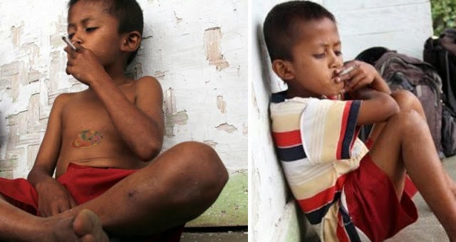 5 Bocah Indonesia ini Mendunia Akibat Merokok