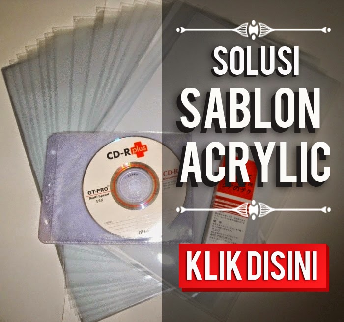 sablon media acylic dengan plastik transfer paper