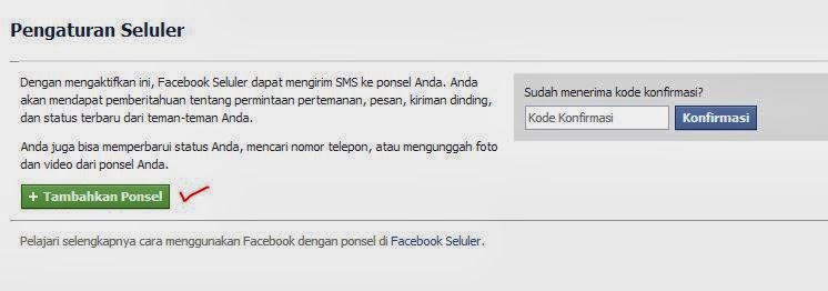 Facebook AMAN dengan code generator