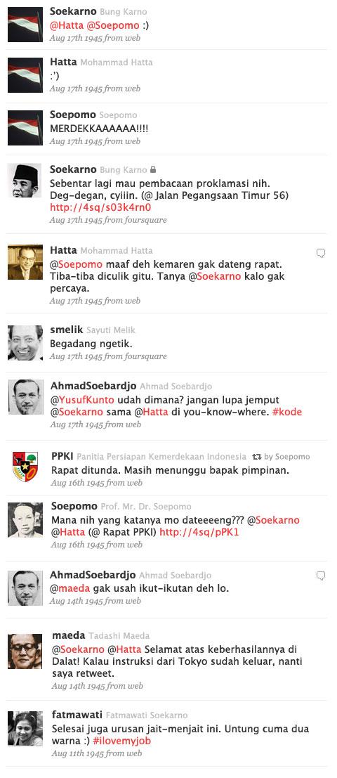 Masup gan! Beginilah Timeline Twitter 68 Tahun yang Lalu