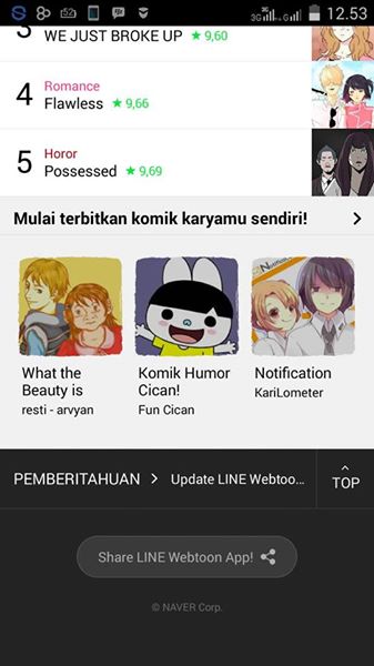 Trik Ngomik Asik di Line Webtoon