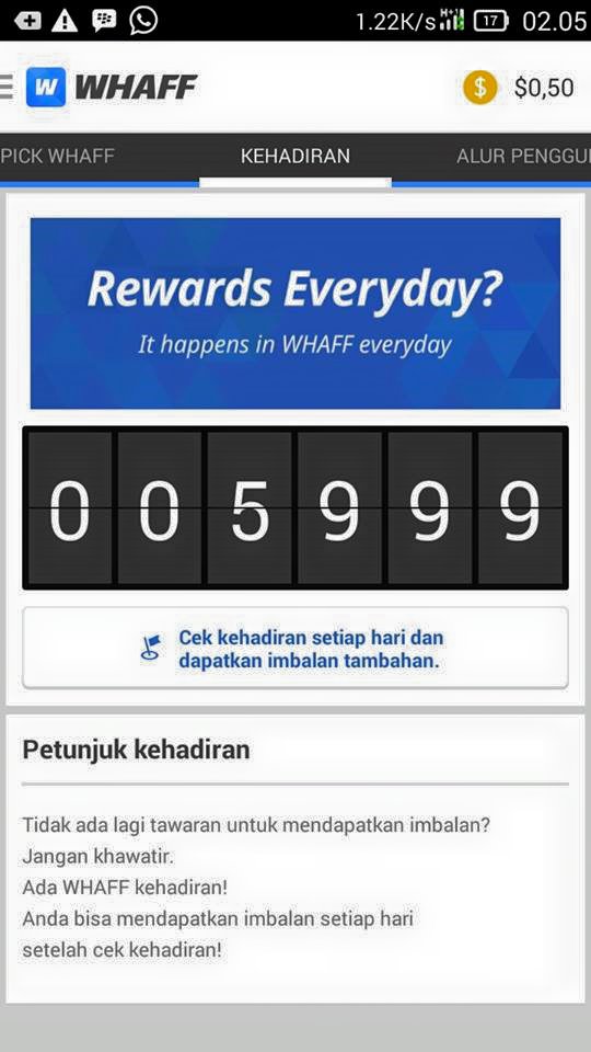 Gratis Gems Dan Diamond Di Royale Clash, COC, Get Rich Dengan Aplikasi Whaff Reward