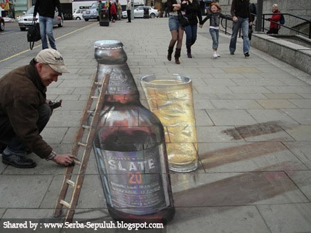 10 Lukisan Illusionary 3D Street Art paling keren