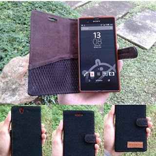Produk Baru FlipCover Smartphone berbahan Kain Jeans paduan Kulit Asli