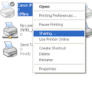 TIPS : CARA MENGGUNAKAN SATU PRINTER UNTUK BERSAMA DALAM JARINGAN INTERNET