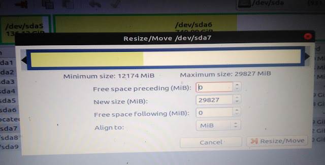 Menambah Ukuran Partisi Sistem Ubuntu setelah Diinstall ke Harddisk. 