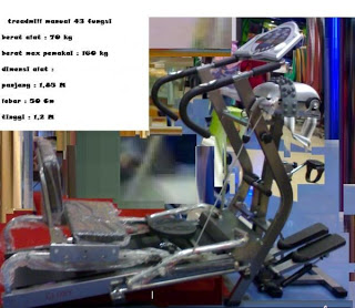 ALAT FITNES TREADMILL 43 FUNGSI (PLUS STEPPER) & BODY ANTI GORES