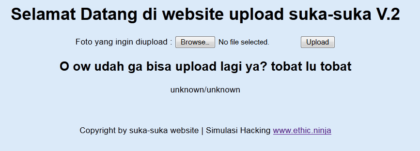 &#91;Simulasi Hacking&#93; File Upload Form Part - 1