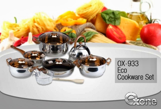 Panci Oxone set 933 , 1 Set panci Stainless murah