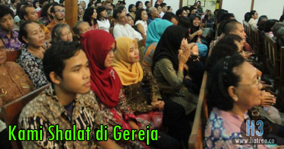 Toleransi, 14 Mahasiswa Shalat di Gereja