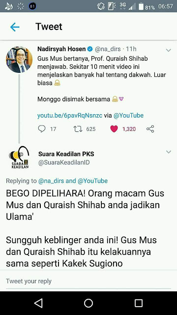 Parah! Akun PKS Anggap Gus Mus dan Quraish Shihab Sama Seperti Kakek Sugiono