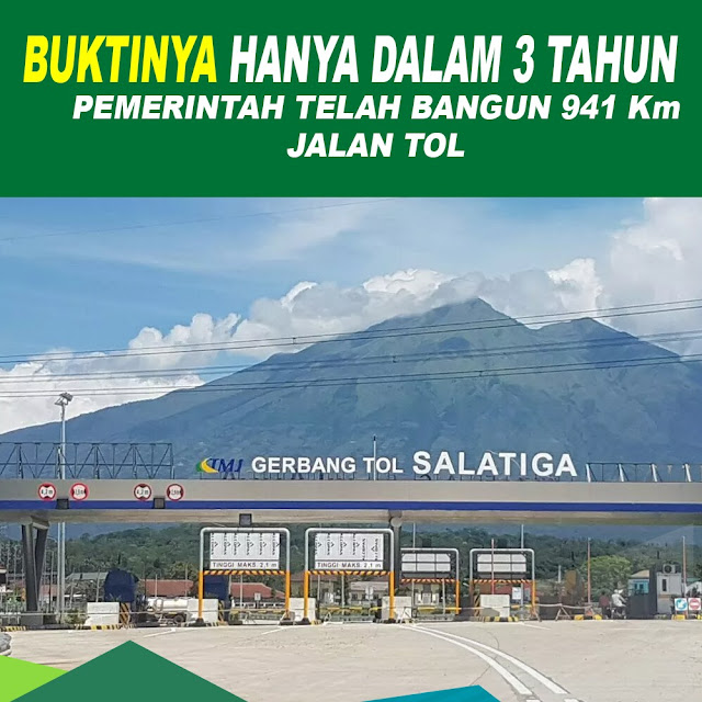Hanya Dalam 3 Tahun Pemerintah Telah Bangun 941 KM Jalan Tol