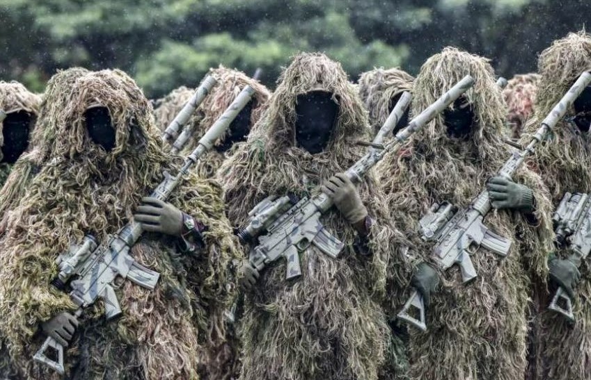 Unjuk Kekuatan Tempur dalam HUT Ke-69 TNI