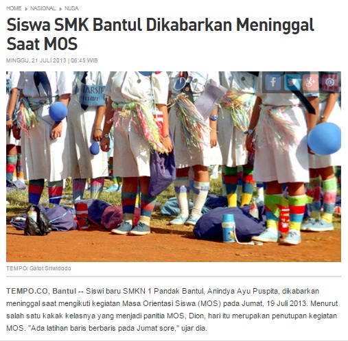 3 Langkah Tegas Menghentikan Parahnya Praktek MOS/OSPEK Versi Ane