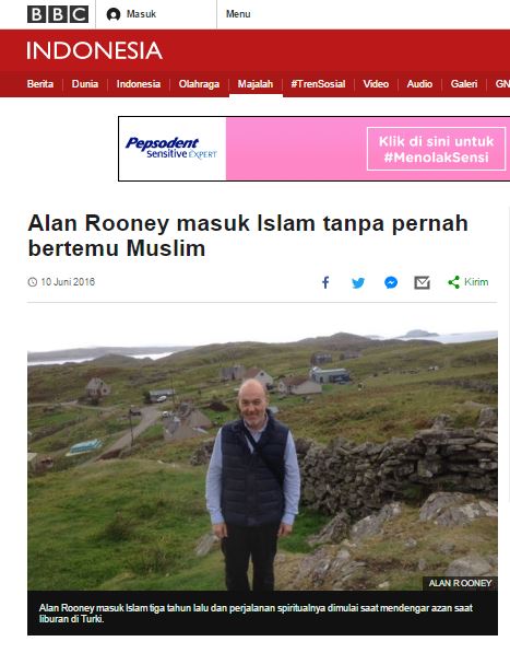 Alan Rooney dari Skotlandia, Masuk Islam Tanpa Pernah Bertemu Seorang Muslim