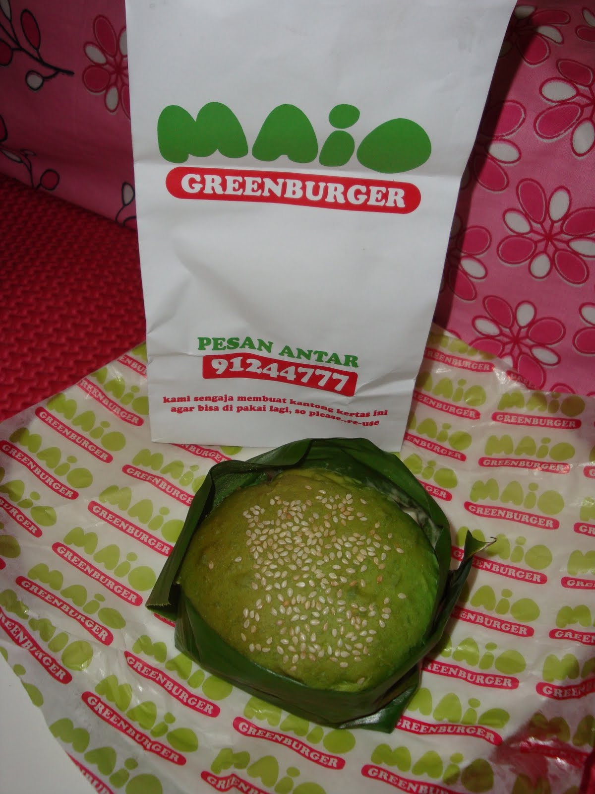 <Keren Gan> Burger Unik Khas Indonesia, Warna Hijau <NO BB++>