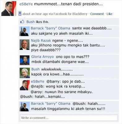 Status Facebook Presiden SBY