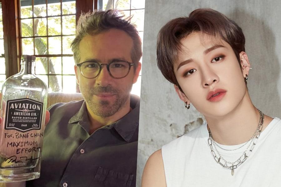 Saling Ngefans, Bang Chan 'Stray Kids' Dapat Sebotol Gin Dari Ryan Reynold